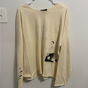 Artistic Cream Long Sleeve Tee